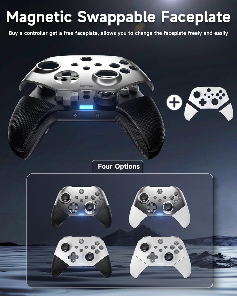 EasySMX X10 PC Controller for Black Myth: Wukong - Enhanced Wireless Bluetooth Controller with a Swappable Faceplate/Hall Joysticks and Triggers for PC/Switch/Steam/Android TV/Android and iOS Mobile - Image 2